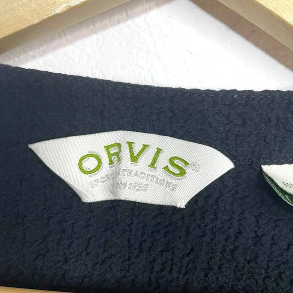 Orvis Women’s Textured Button-Down Short Sleeve Blouse in Black Size M - Picture 8 of 12